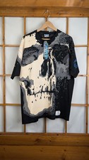1994 DSWT Liquid Blue Skull All Over Print Tee Chris Pinkerton Sz XL