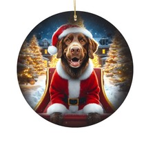 Chesapeake Bay Retriever Christmas Tree Porcelain Ornament