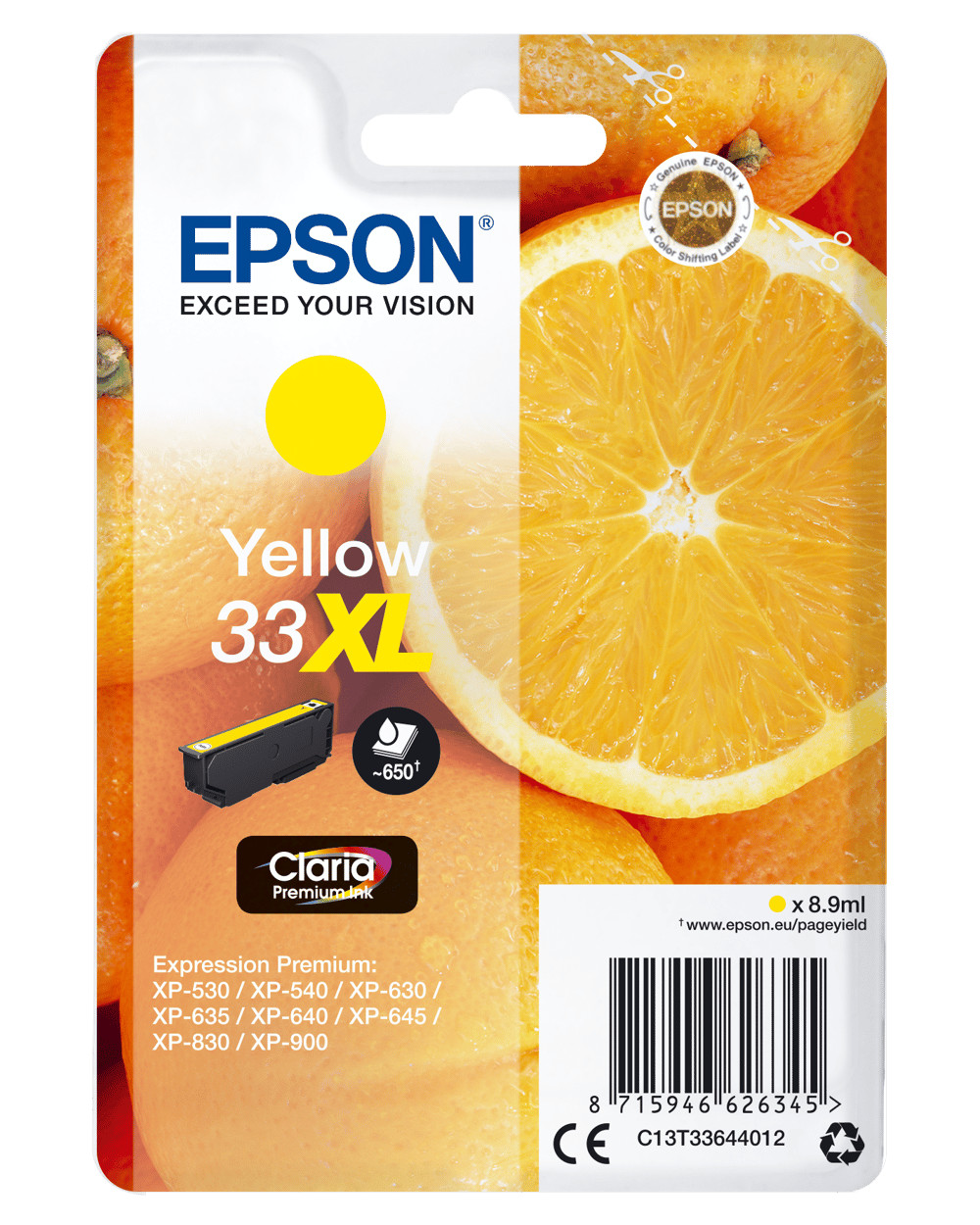 Epson C13T33624012 Orange XL gelb Druckerpatrone 1907097 4490₽