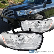 Fits 2008-2010 Toyota Highlander Japan Built Headlights Lamps Left+Right Pair