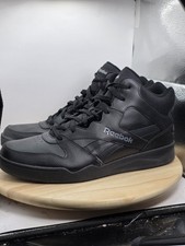 Hombres 15-Reebok royalBB4500 H2 Alto Alto Ancho Negro/Gris CLÁSICO Baloncesto Cuero