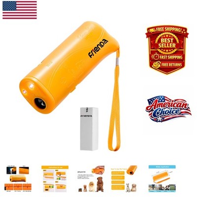 LED Ultrasonic Dog Trainer - 3 in 1 Handheld Device for Obedience Training