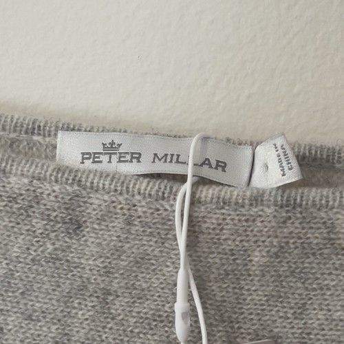 Peter Millar "NetJets" Essential Gray Cashmere Poncho Sweater NWT ($200) - Picture 2 of 7