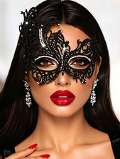 Black Masquerade Lace Mask for Women Party Costume Face Masks for Ball Halloween