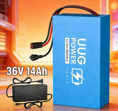 UUG 36V 14Ah Ebike Battery Lithium F o 0W-750W Motor BMS 30A 10s4p 1