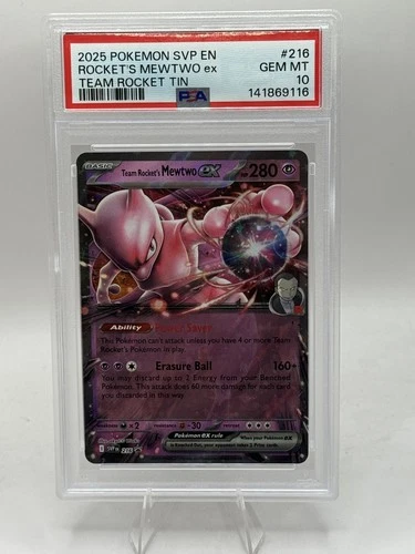 Team Rocket’s Mewtwo ex SVP216 PSA 10 Scarlet & Violet Promo Holo  Gem Mint