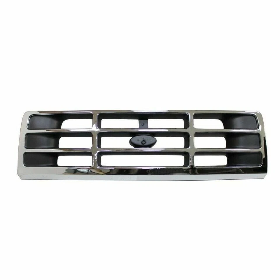 Front Grille + Header Panel + Head Lights Kit For 1992-97 Ford F-Series / Bronco Foto 3 de 4