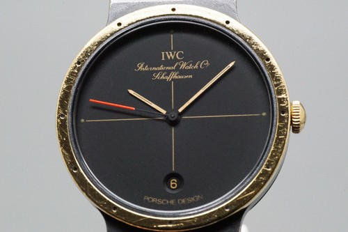 IWC Porsche Design Ultra Slim Quartz 2552 Titanuim 32mm Black Dial Men Watch