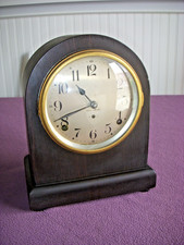 Seth Thomas Bracket Mantel Clock Mahogany Case Brass Handle — listing 6