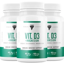 VITAMIN D3 + MAGNESIUM - 60-120 Kapseln - Gesunde Knochen und Zähne, Immunsystem