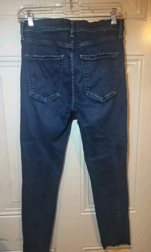 AGOLDE Premium Skinny Jeans Damen Gr. 30 Blau High Rise Raw Hem Stretch Denim - Bild 2 von 7