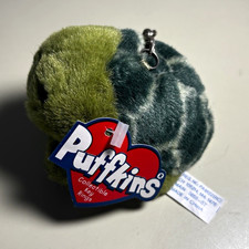 SWIBCO Puffkins Shelly Turtle Mini Plush Keychain Vintage 1997 MPN 6601-K