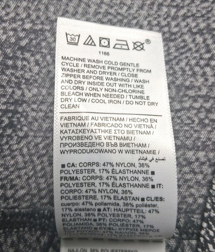 Athleta Delancey Textured Moto Tight Braiden Leggings Size Large Black White - Picture 9 of 12