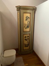 4 Angoliere (2 coppie gemelle) In legno con piccola cassapanca abbinata