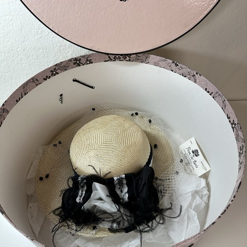 FLEUR DE PARIS New Orleans Derby Wedding Hat Signed Nicole LeBlanc Original Box - Picture 17 of 17