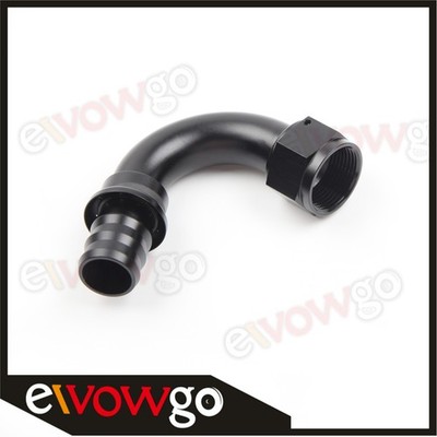 US SHIP AN16 -16AN 120 Degree Push-on Hose End Adapter Fuel Oil Fitting Black