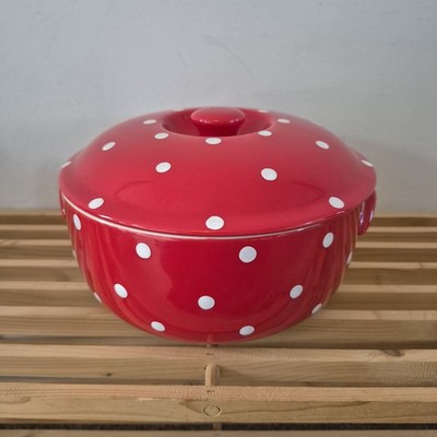 Spode Baking Days rot gepunktet bedeckt Schale Küche Backformen festlich Weihnachten