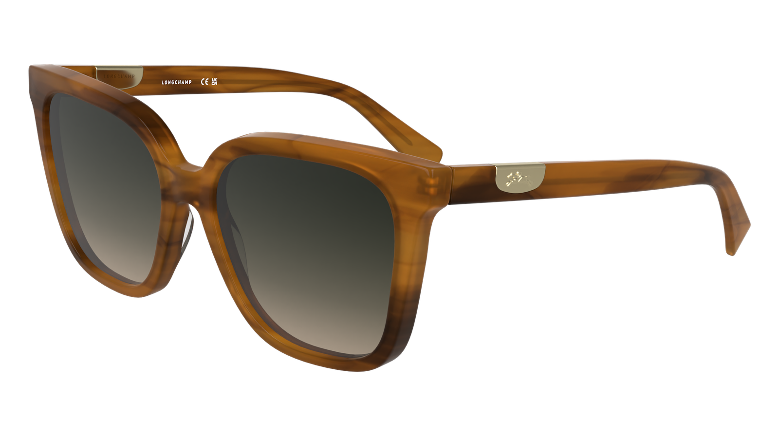 Occhiali da Sole LONGCHAMP LO772S N 211 STRIPED BROWN 55/17/140 Donna