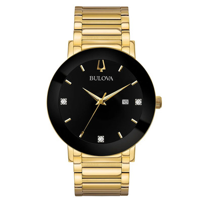 Bulova Modern Series Futuro 97D116 Black IP and Gold-tone Men's Quartz Watch