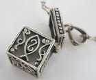 Estate Sterling Wish and Prayer Box Pendant Necklace, 18” Box Chain 10gr. — photo 1