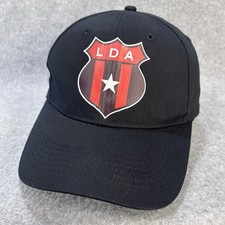Gorra de fútbol Liga Deportiva Alajuelense LDA negra GRAN gancho y bucle