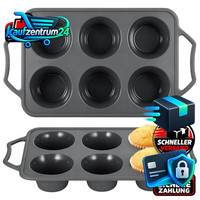 Silikon Muffin Backform 2 StüCk Mit Metallrahmen FüR 6 Muffins BackzubehöR