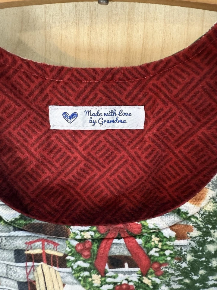 Saco de dormir hecho a mano para niños pequeños forrado de franela navideña 24-36 meses cremallera a presión Foto 4 de 4