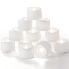 Pack Of 12 Cool White Led Tea Lights With Timer For Home Decor And Events