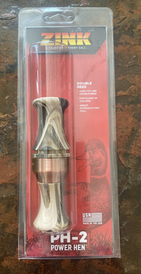 Zink Double Reed Power Hen PH-2 Duck Call Polycarbonate Mossy Oak Shadow Grass