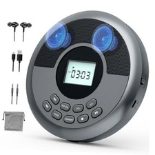 Portable CD Player Bluetooth with Speakers  Headphones  Rechargeable GY