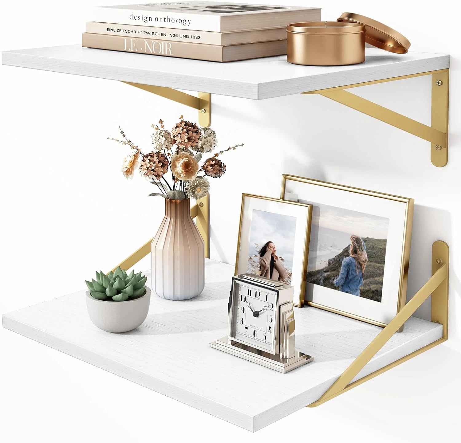 Floating Shelves for Wall, 12 Inch Deep White Shelves for Bedroom, Large Wall Sh