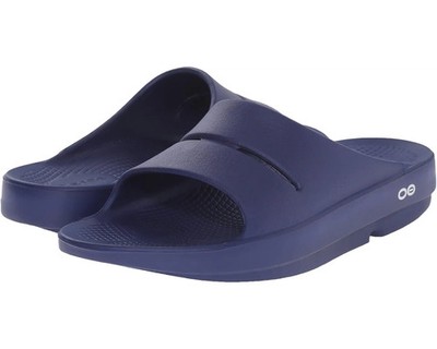 Oofos Unisex OOahh Slide Sandal 1100 Navy 100% Authentic Brand New