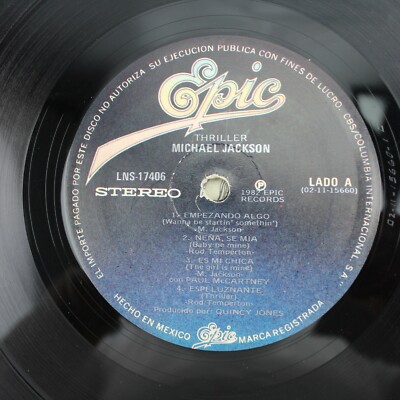 Michael Jackson Thriller Record LP VG LNS-17406 Gatefold MEXICAN