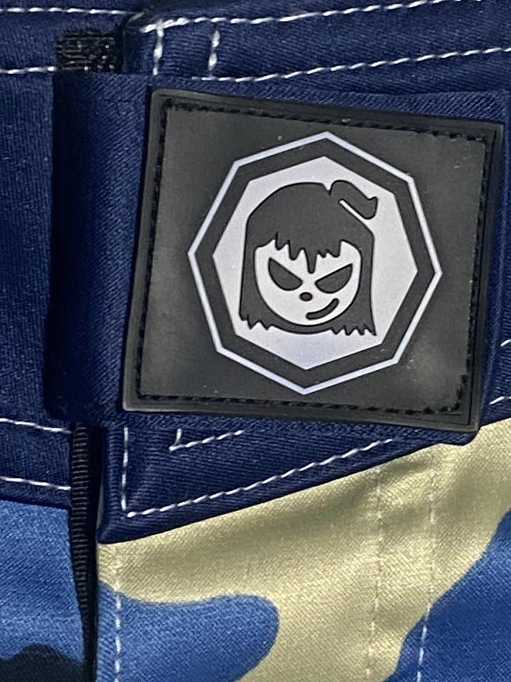 Fighter Girls Combat Shorts MMA Boxing Blue Green Camo Made in USA size 5 - Image 3 of 4