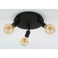 Briloner Black Steel Deckenleuchte Lampe 3-Flammig Metall Schwarz 300X135Mm