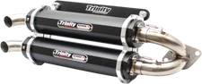 TRINITY RACING Stage 5 Slip On Mufflers Black TR-4118S-BK