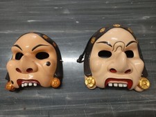 MASCHERE ORIGINALI IN LEGNO TEATRO TOPENG BALI - Le 2 Sorelle - Ottime