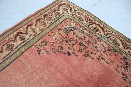 5x8 Antique Faded Purple Rug/ Low Pile Afghan Caucasian Rug Turkmen Handmade Rug - Picture 5 of 15