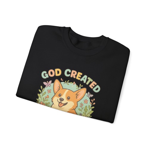 God Created Corgis Sweatshirt, süßer Corgi Pullover, Corgi Liebhaber Geschenk, Corgi Mama - Bild 14 von 45