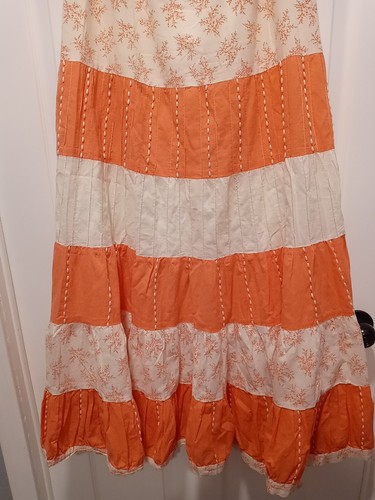 Vintage La Fille Handmade Bohemian Festival Embroidered Maxi Skirt Sz Medium - Picture 3 of 7