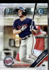 2019 Bowman Chrome Refractor Anthony Prato Minnesota Twins #BDC-101 2 Card Lot