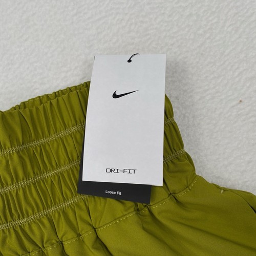 Women's Nike Dri-FIT Ultra High-Waisted 3" Shorts Size XS Olive Green DX6642 - Picture 4 of 10