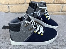 New Boys Porter High Top Wool Sneakers Lace Up Zipper Cat Jack Size 3