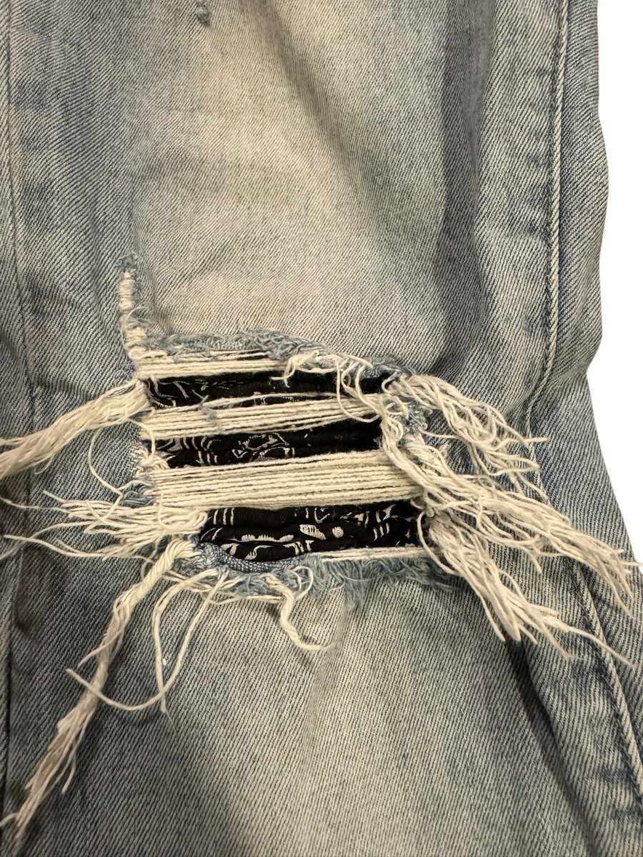 AMIRI MX1 BANDANA JEAN CLAY INDIGO 100% AUTHENTIC SIZE 32