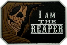 I Am The Reaper Tactical Patch (3.0 X 2.0 - PVC Rubber- Hook Fastener -R8)
