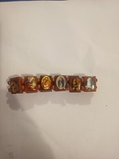 Braccialetto Con  Immagini Da Quadri Religiosi Antichi  Su Legno 