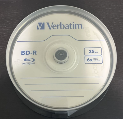 Blu ray disc 25G cartridge type新品未開封 Verbatim -Blu-ray Disc - BD-R - 6x speed - 25GB - 25 pieces