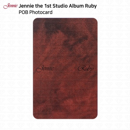 Jennie The 1st Studio Album Ruby POB Photocard Blackpink JumpupEnt Applemusic - Picture 25 of 35