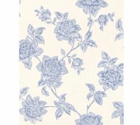 Rasch Textil Tapete Vlies Seraphine 076331 Blau Creme Stylisch Floral