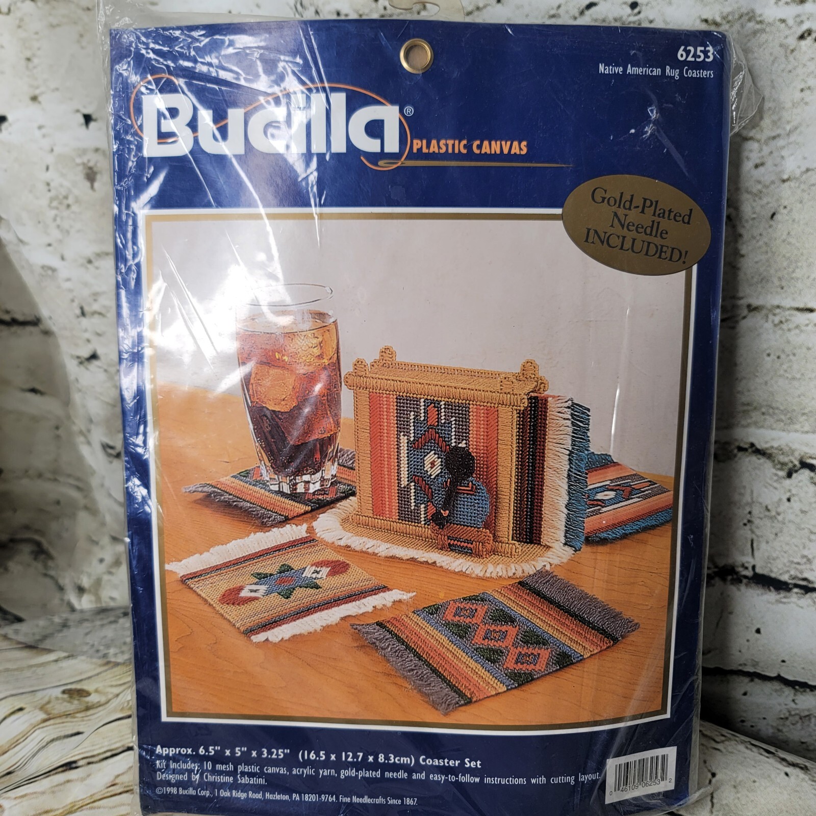 Bucilla Plastic Canvas Kit 6253 Native American Rug Coasters 1998 NOS ...